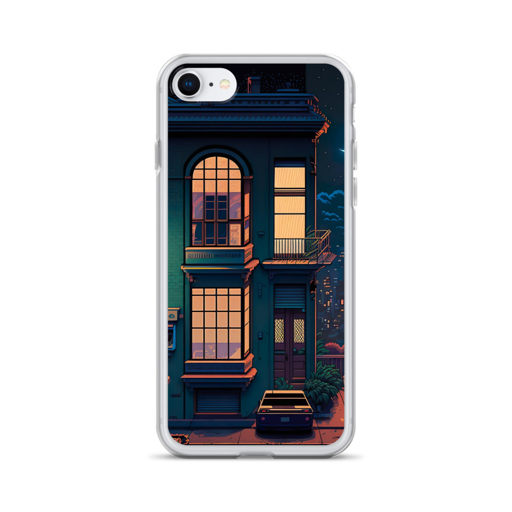 ピクセル ナイト ホーム iPhone ケース