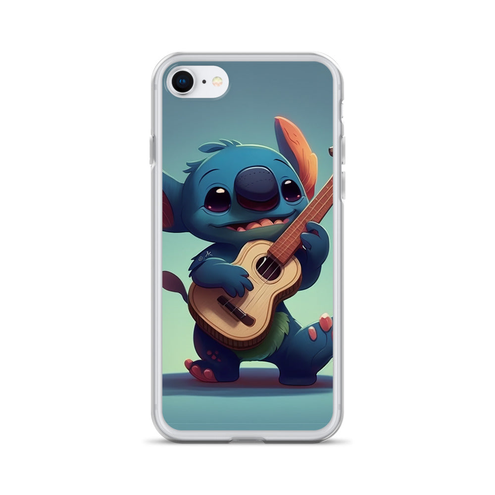 Stitch with ukulele iPhone Case