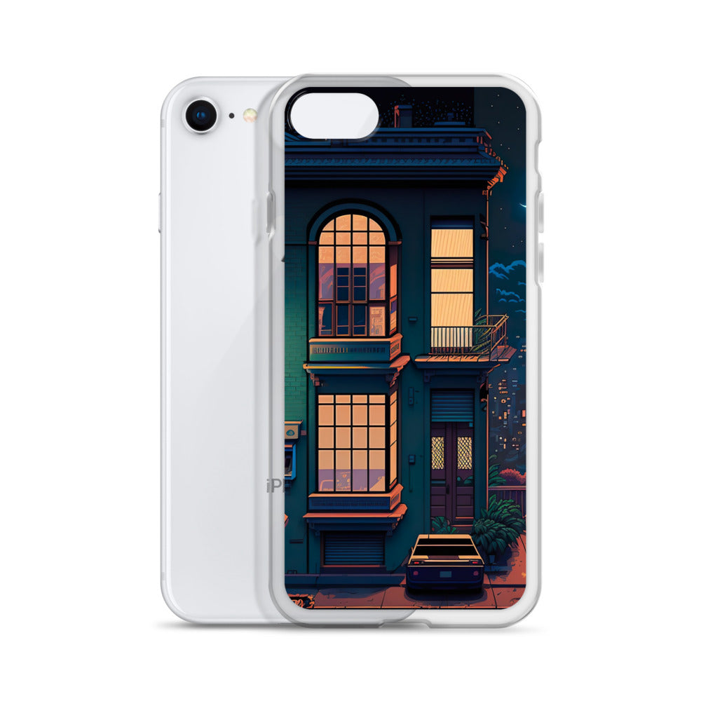 ピクセル ナイト ホーム iPhone ケース