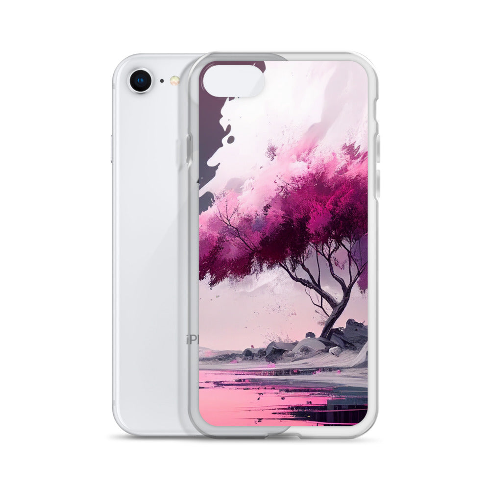 Pink Zen Tree iPhone Case