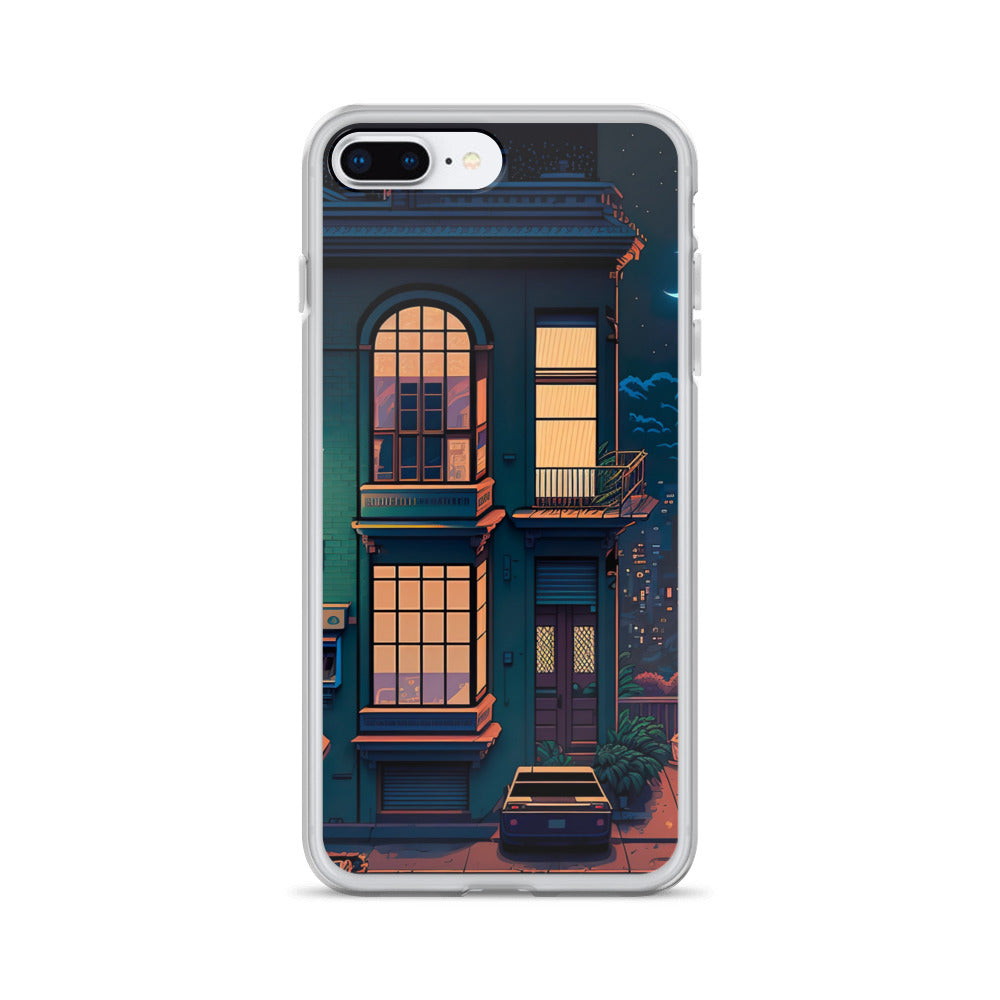 ピクセル ナイト ホーム iPhone ケース