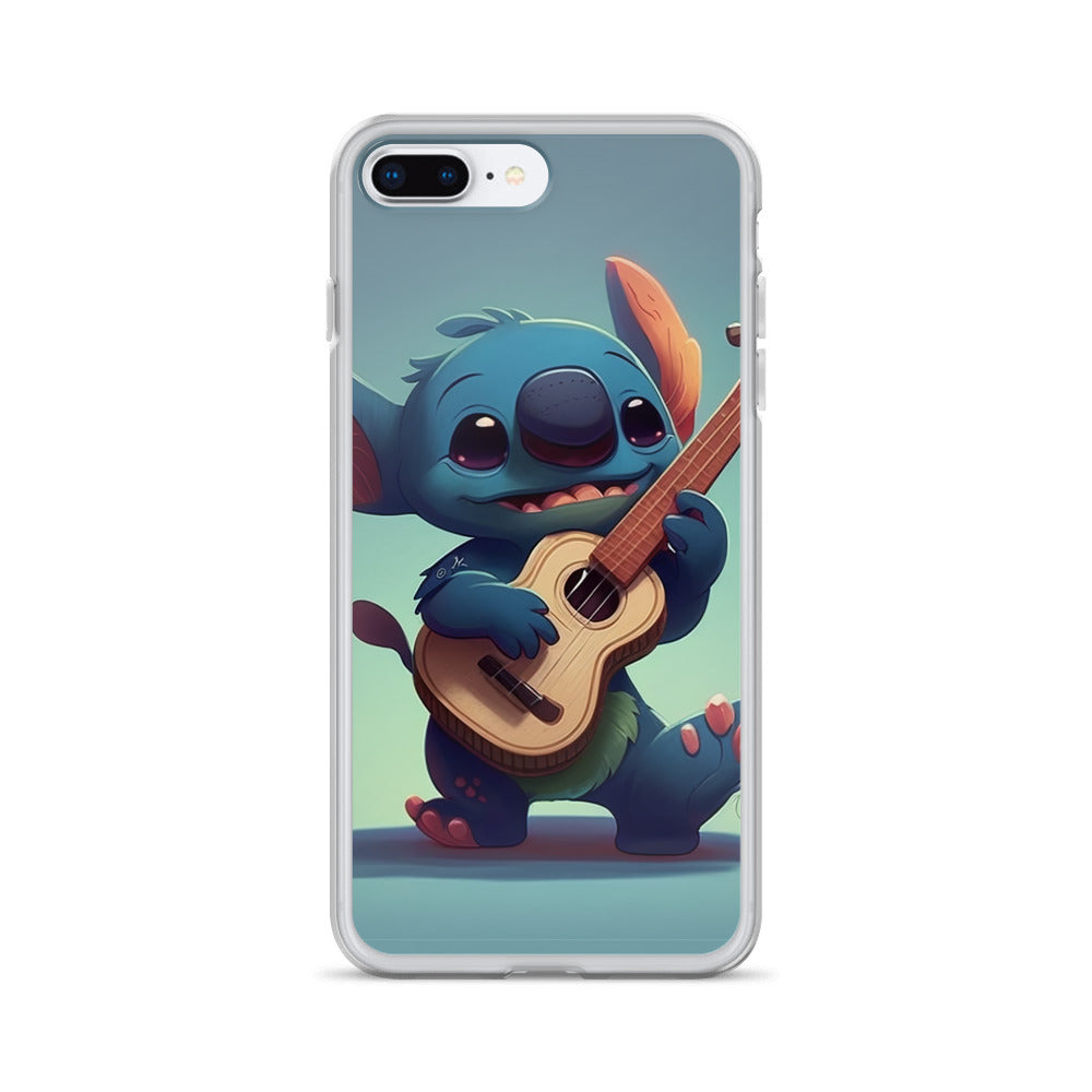 Stitch with ukulele iPhone Case