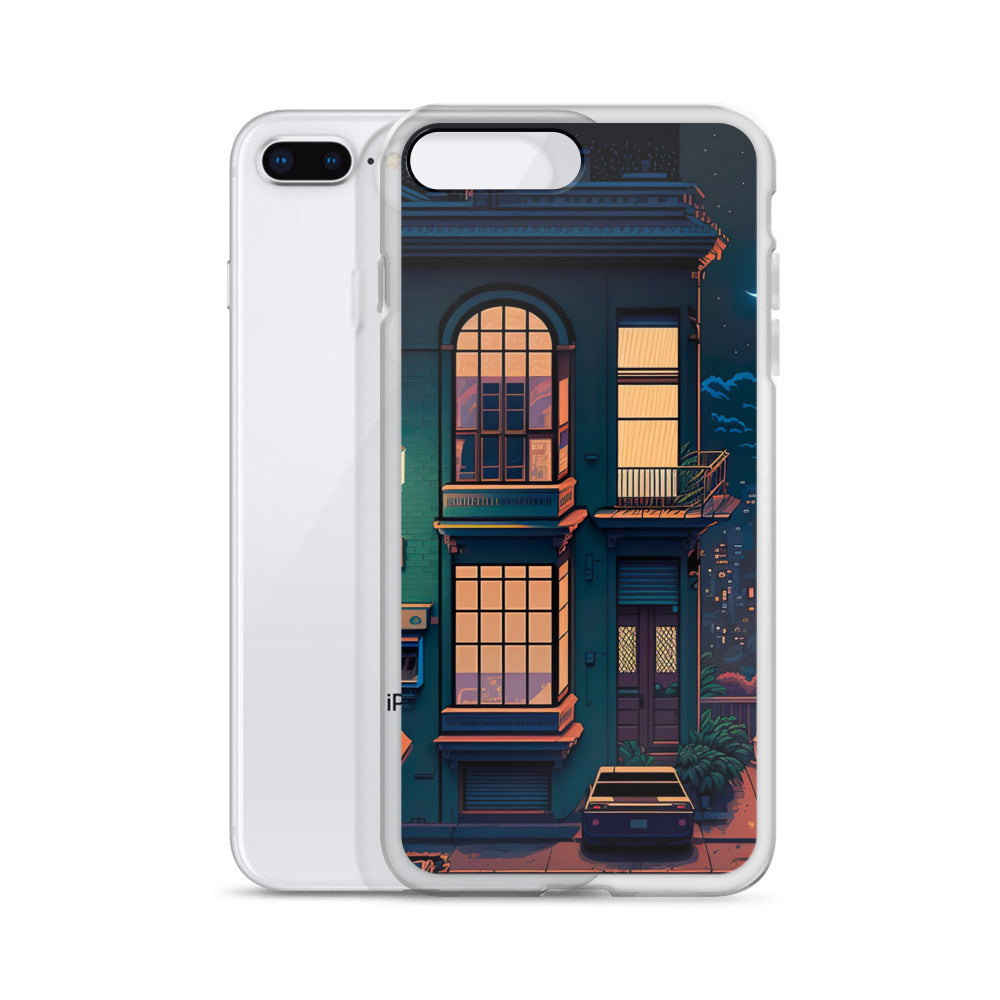 ピクセル ナイト ホーム iPhone ケース