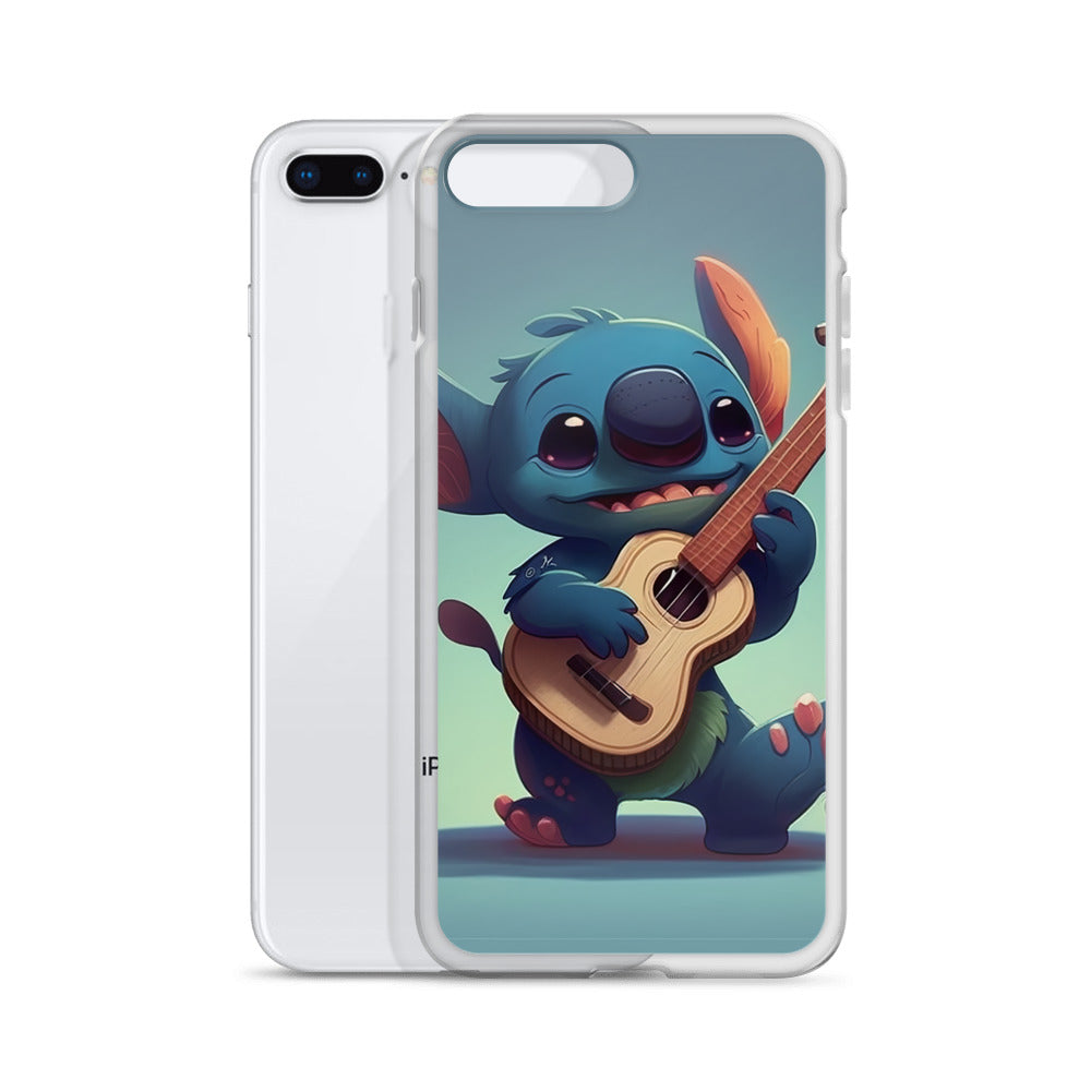Stitch with ukulele iPhone Case
