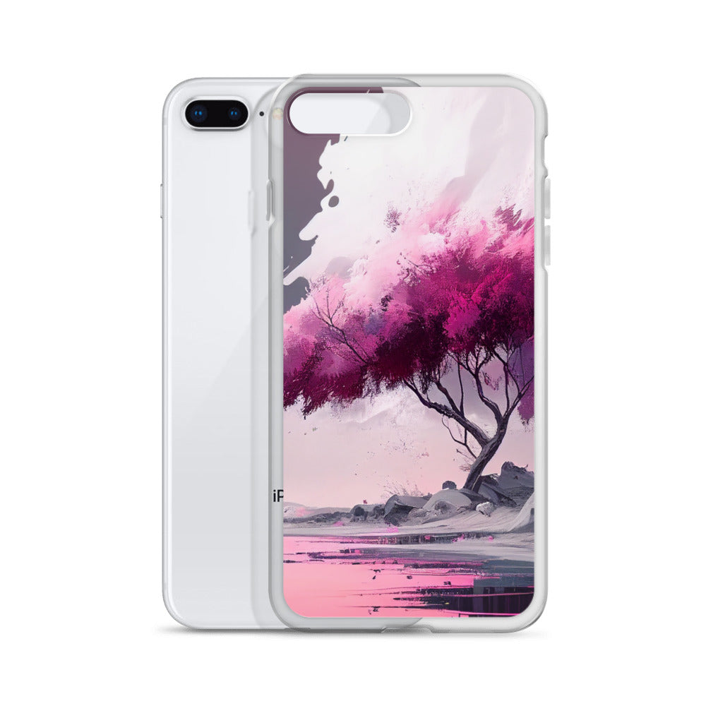Pink Zen Tree iPhone Case