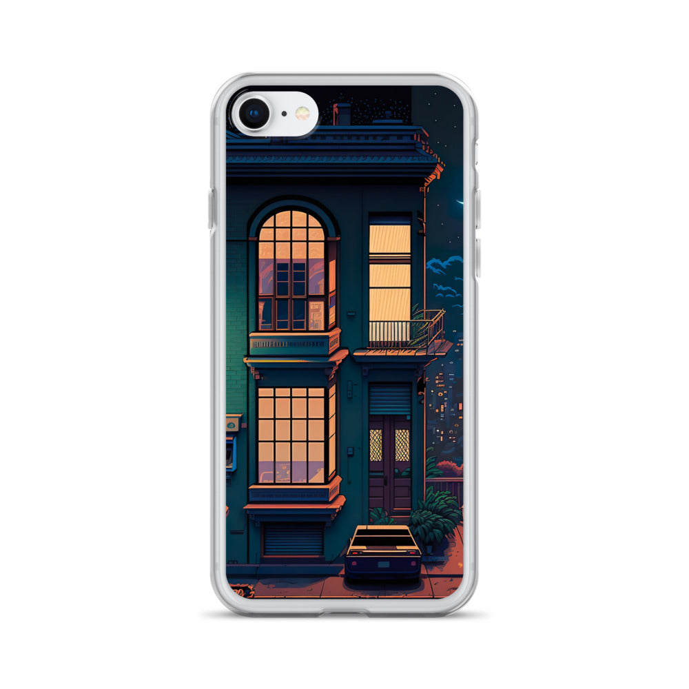 ピクセル ナイト ホーム iPhone ケース