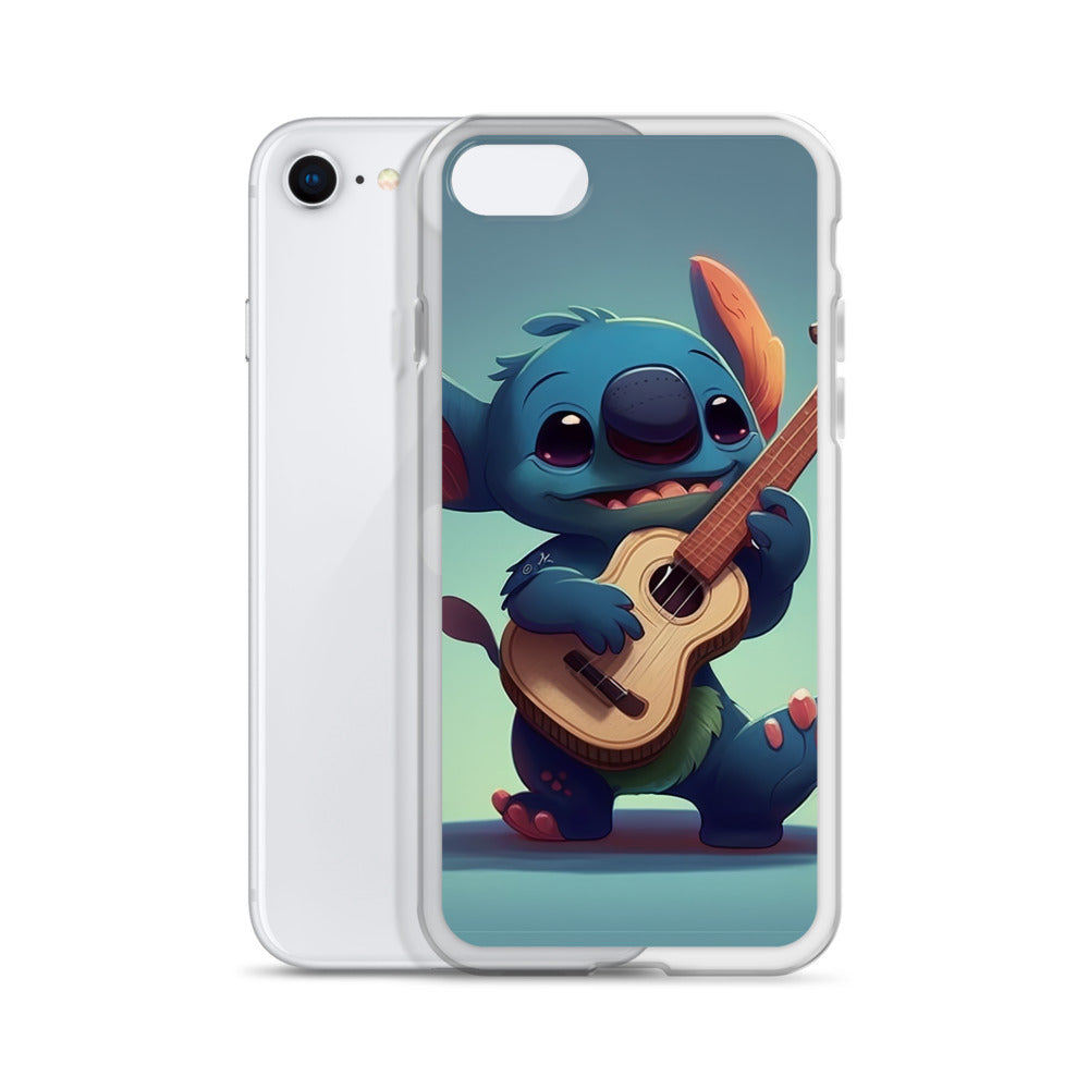 Stitch with ukulele iPhone Case