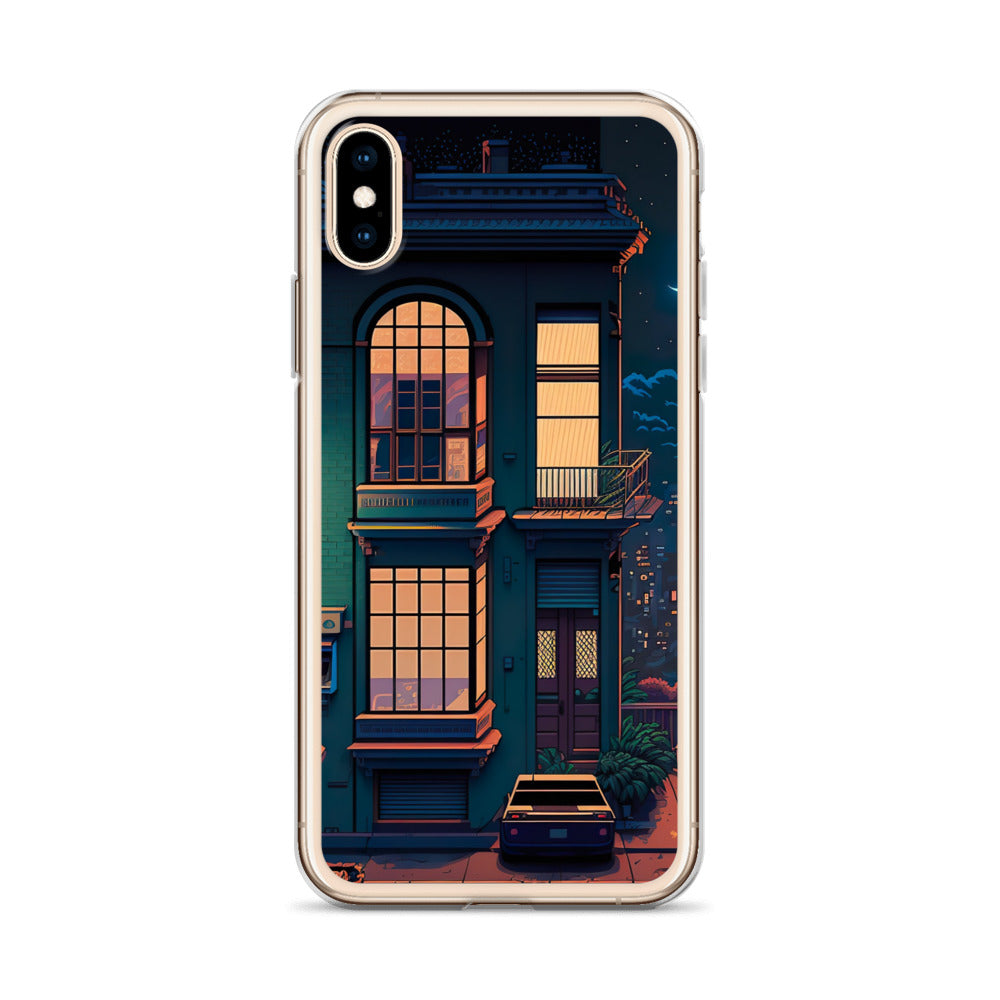 ピクセル ナイト ホーム iPhone ケース