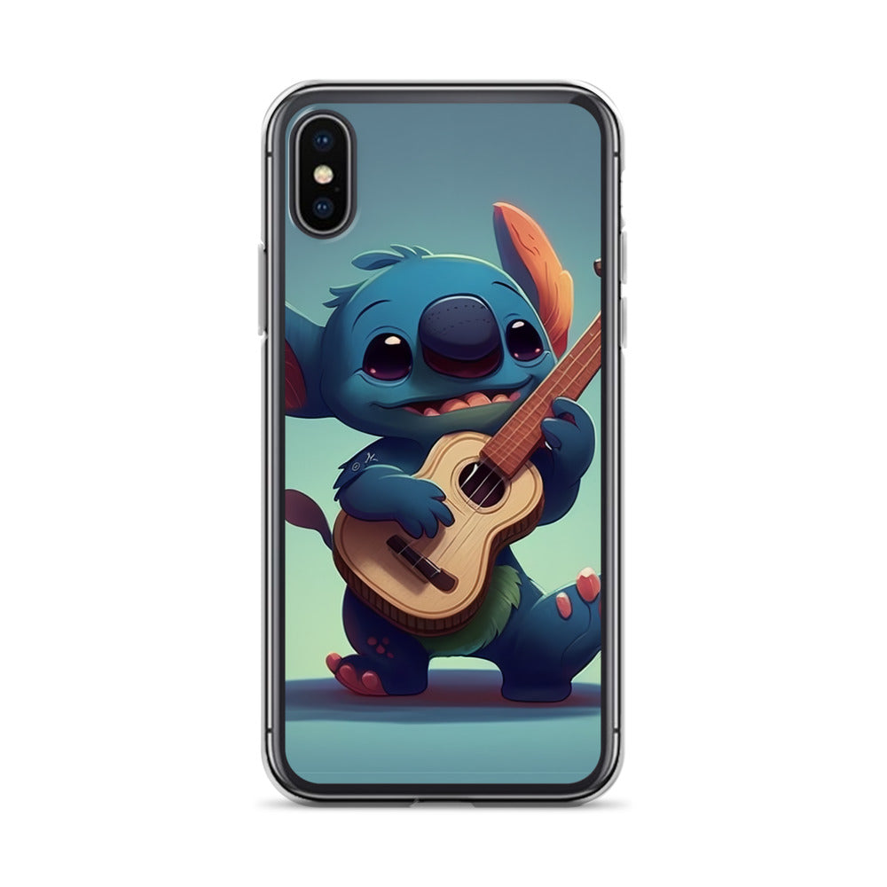Stitch with ukulele iPhone Case