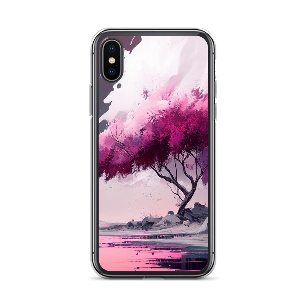 Pink Zen Tree iPhone Case