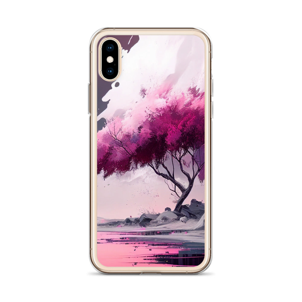 Pink Zen Tree iPhone Case