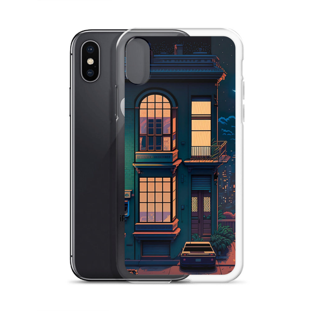 ピクセル ナイト ホーム iPhone ケース