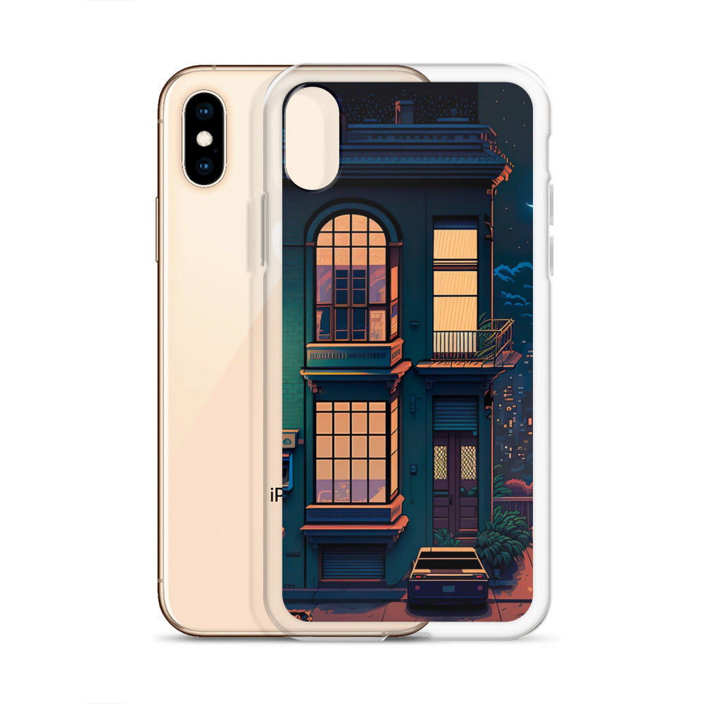 ピクセル ナイト ホーム iPhone ケース