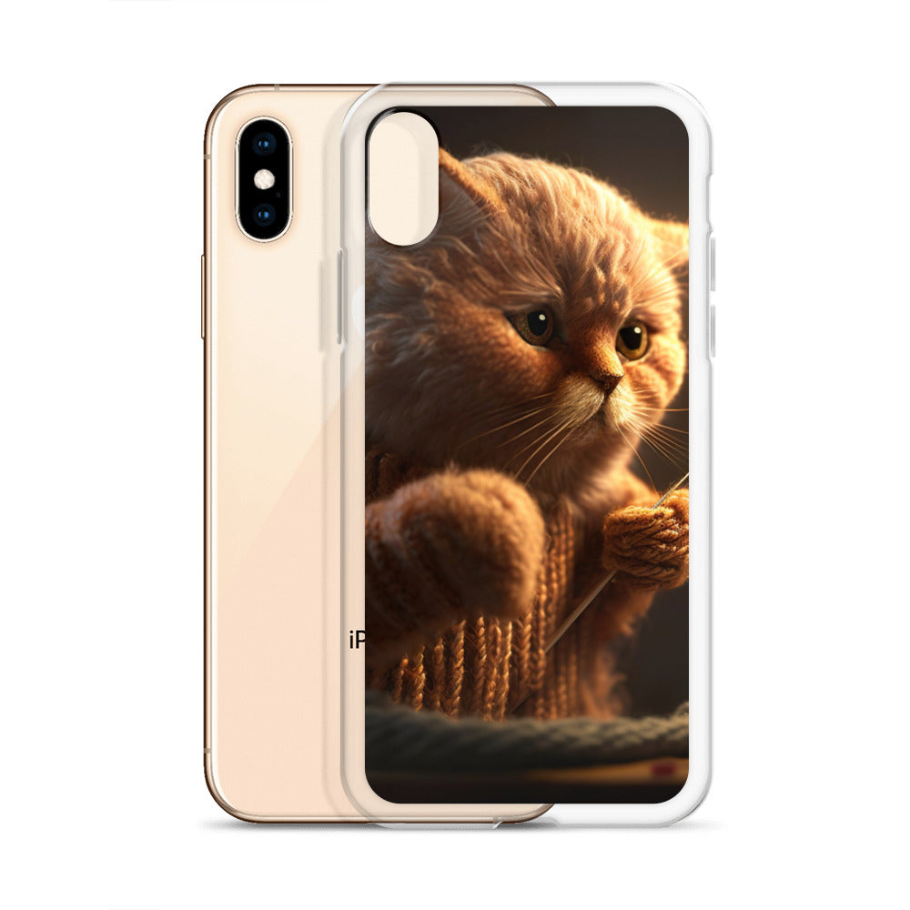 ニット猫iPhoneケース