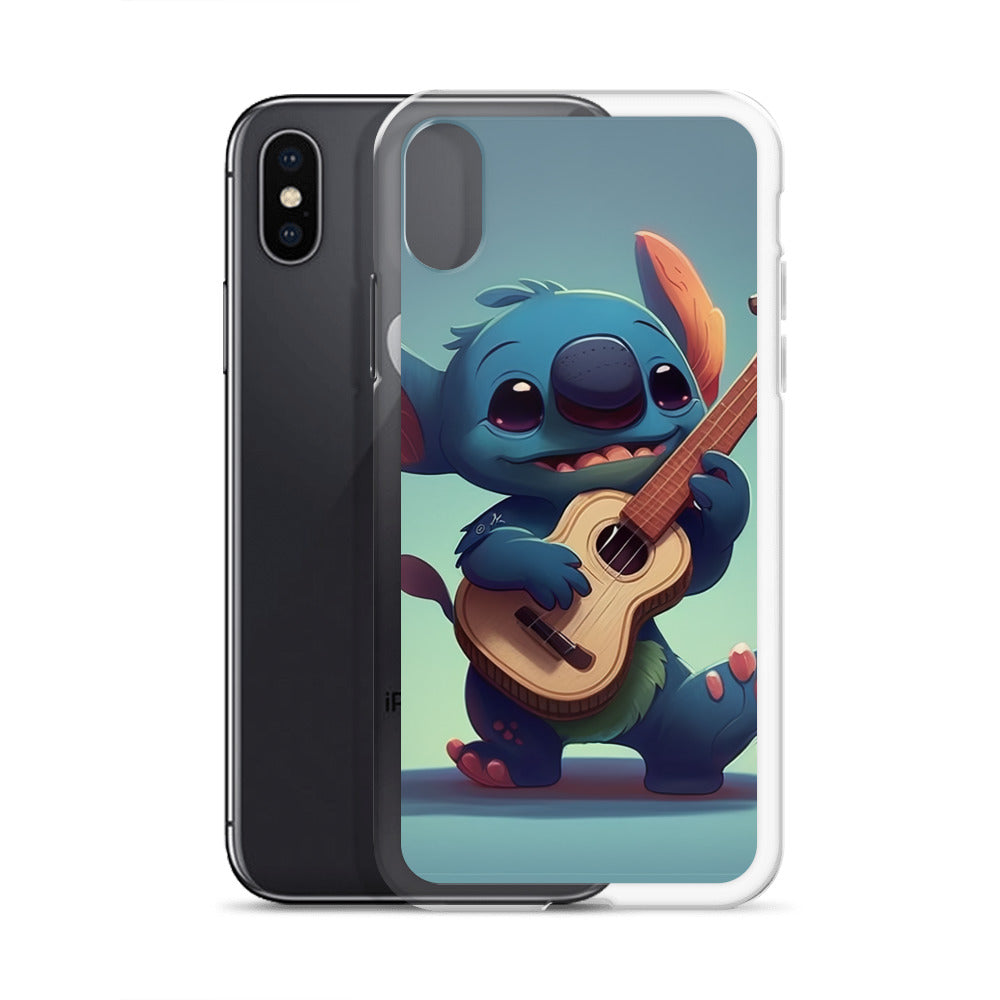Stitch with ukulele iPhone Case