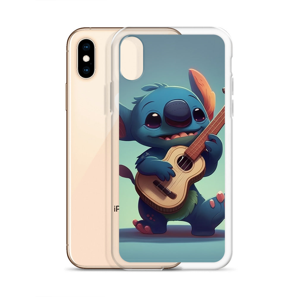 Stitch with ukulele iPhone Case