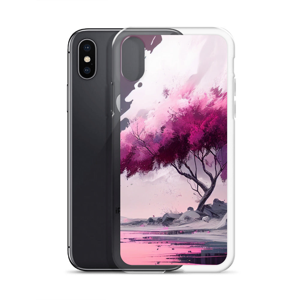 Pink Zen Tree iPhone Case