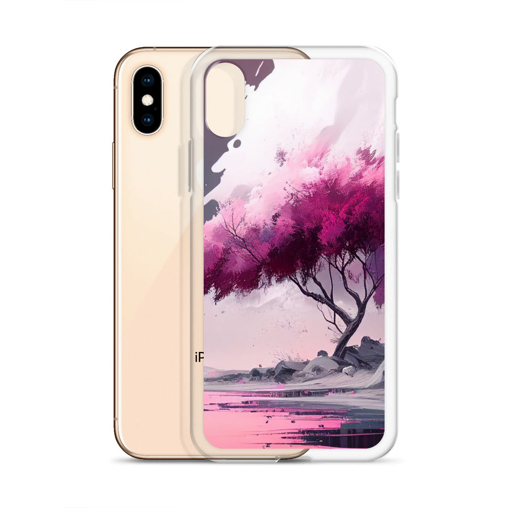 Pink Zen Tree iPhone Case