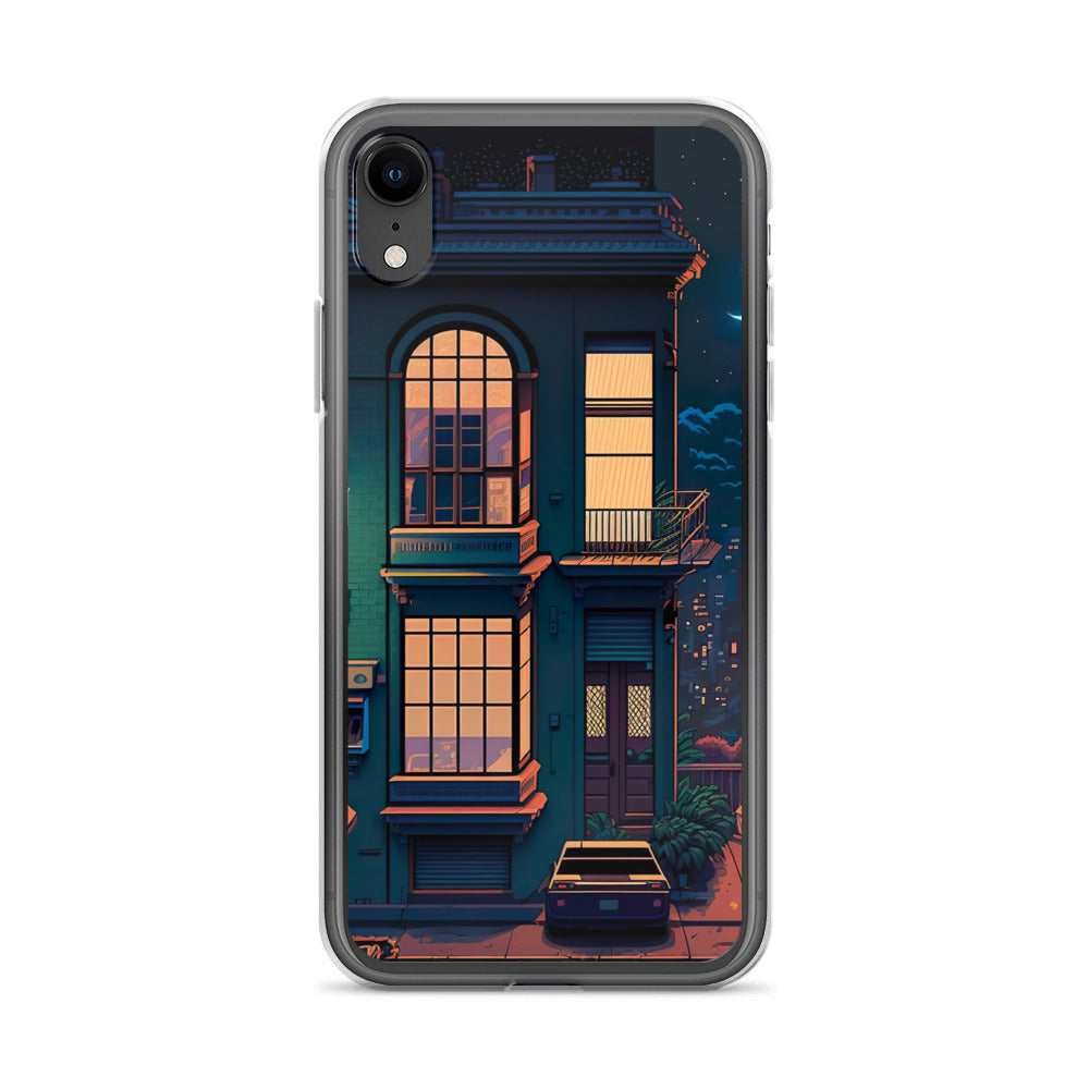 ピクセル ナイト ホーム iPhone ケース