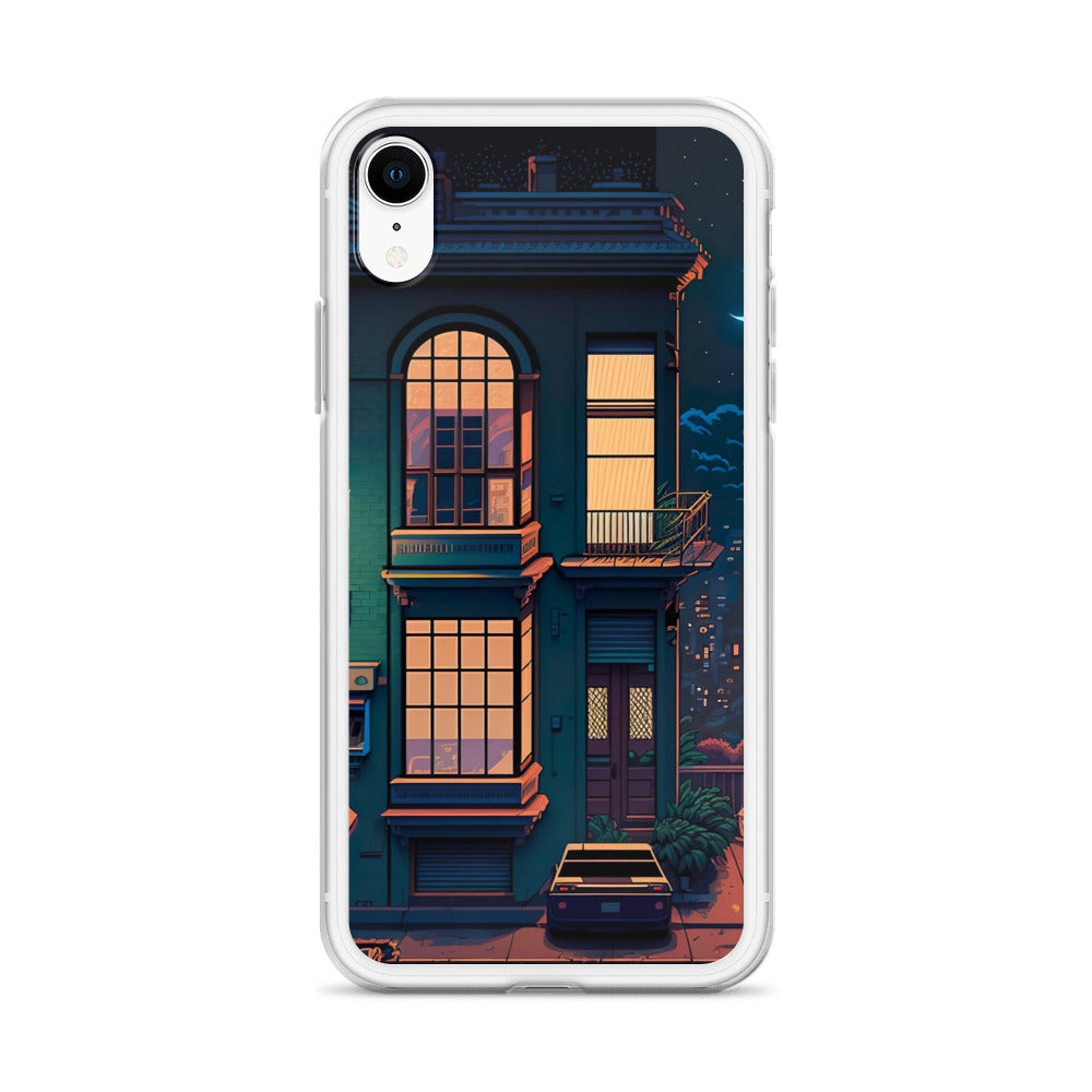 ピクセル ナイト ホーム iPhone ケース