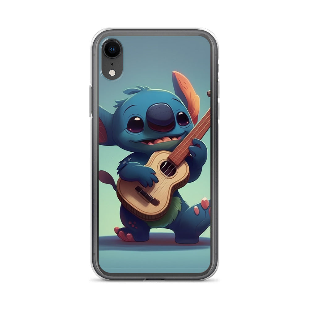 Stitch with ukulele iPhone Case
