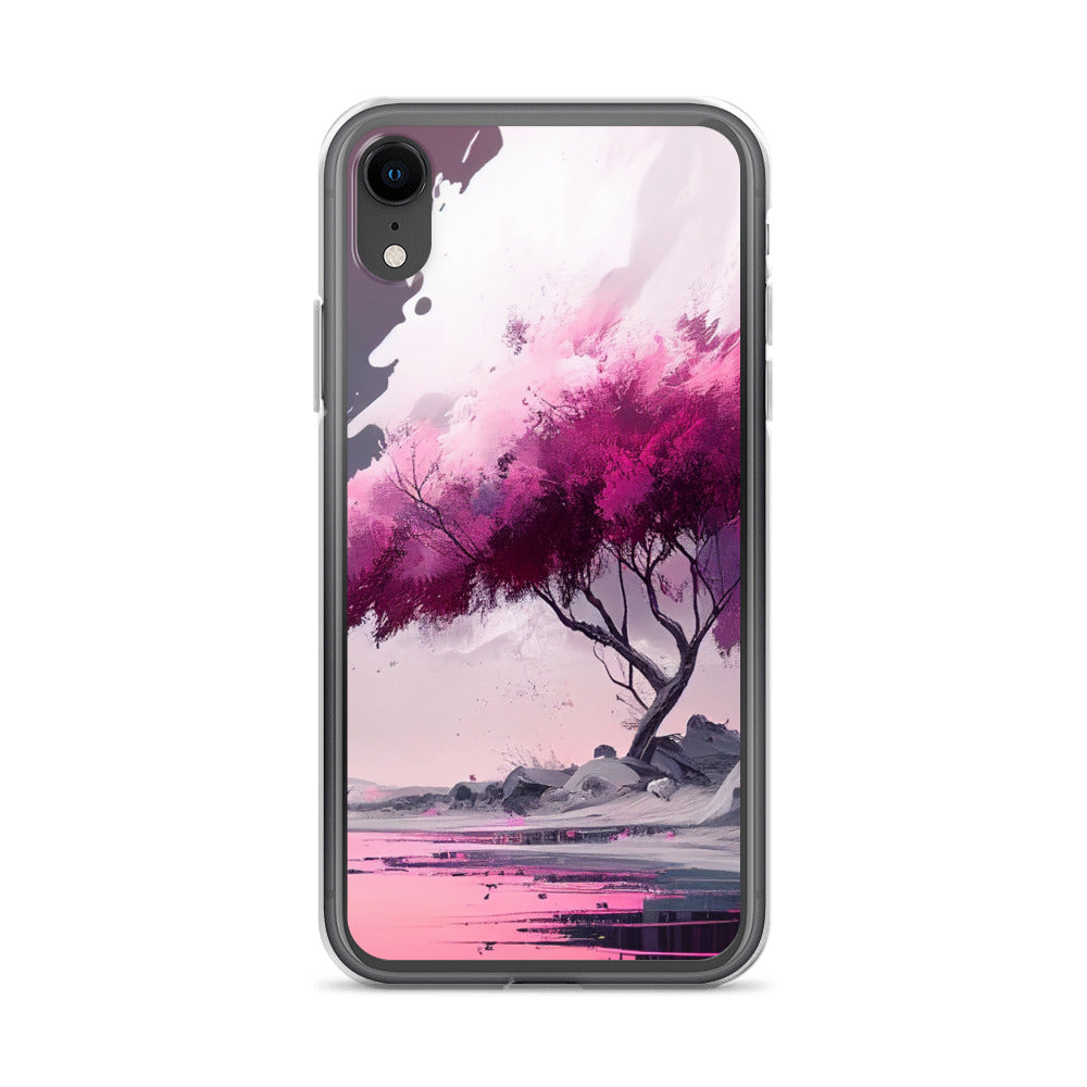 Pink Zen Tree iPhone Case