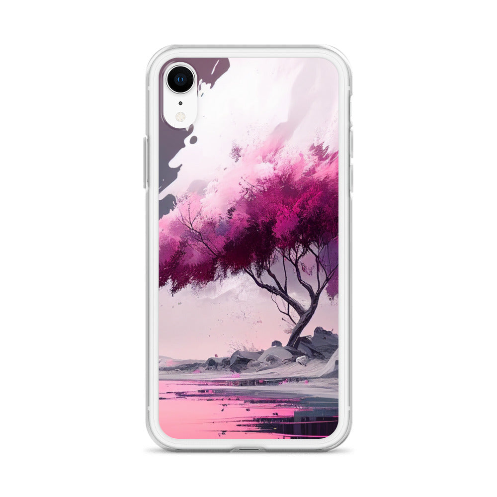 Pink Zen Tree iPhone Case