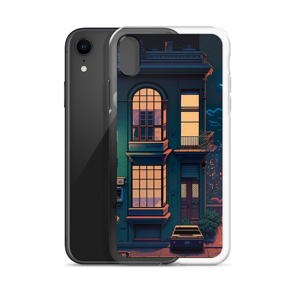 ピクセル ナイト ホーム iPhone ケース