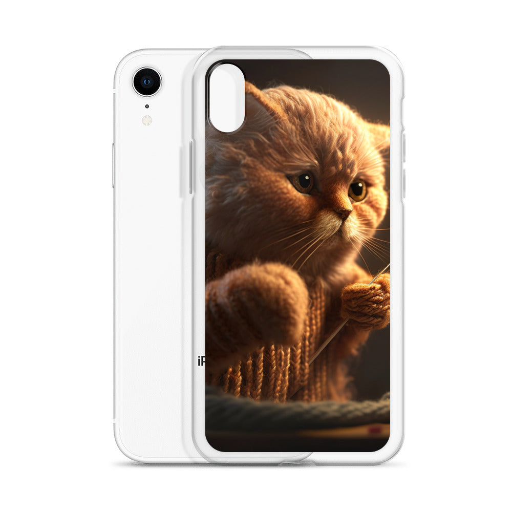 ニット猫iPhoneケース