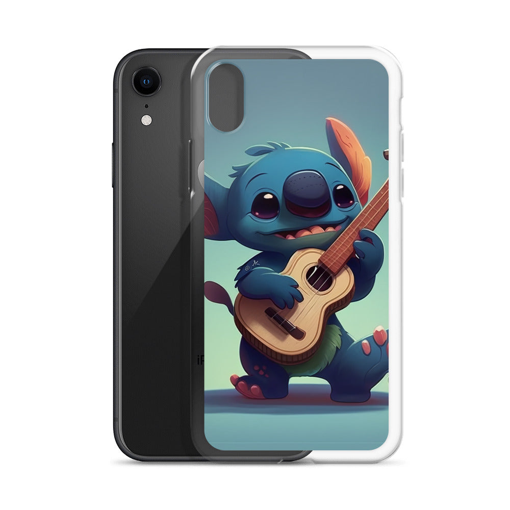Stitch with ukulele iPhone Case
