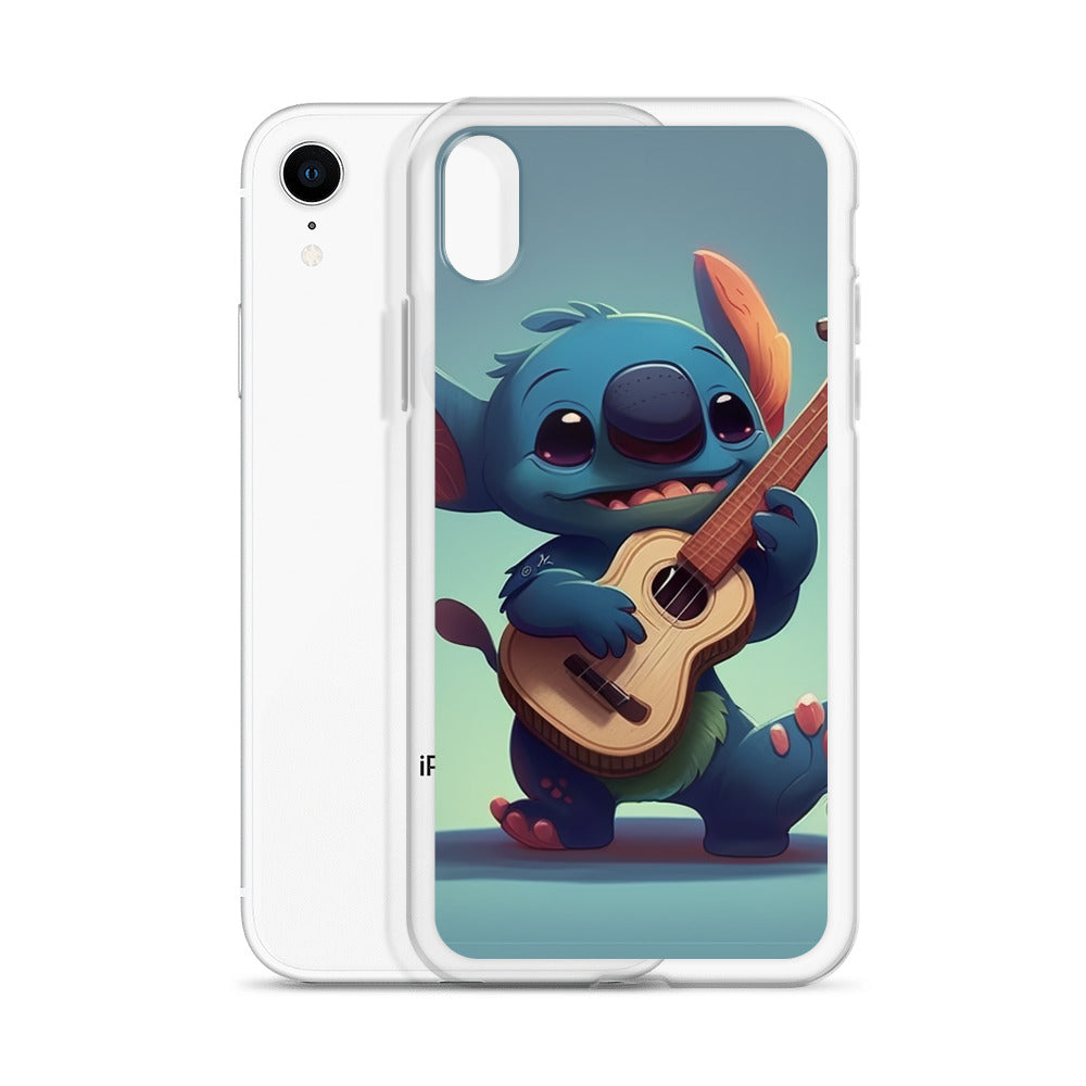 Stitch with ukulele iPhone Case