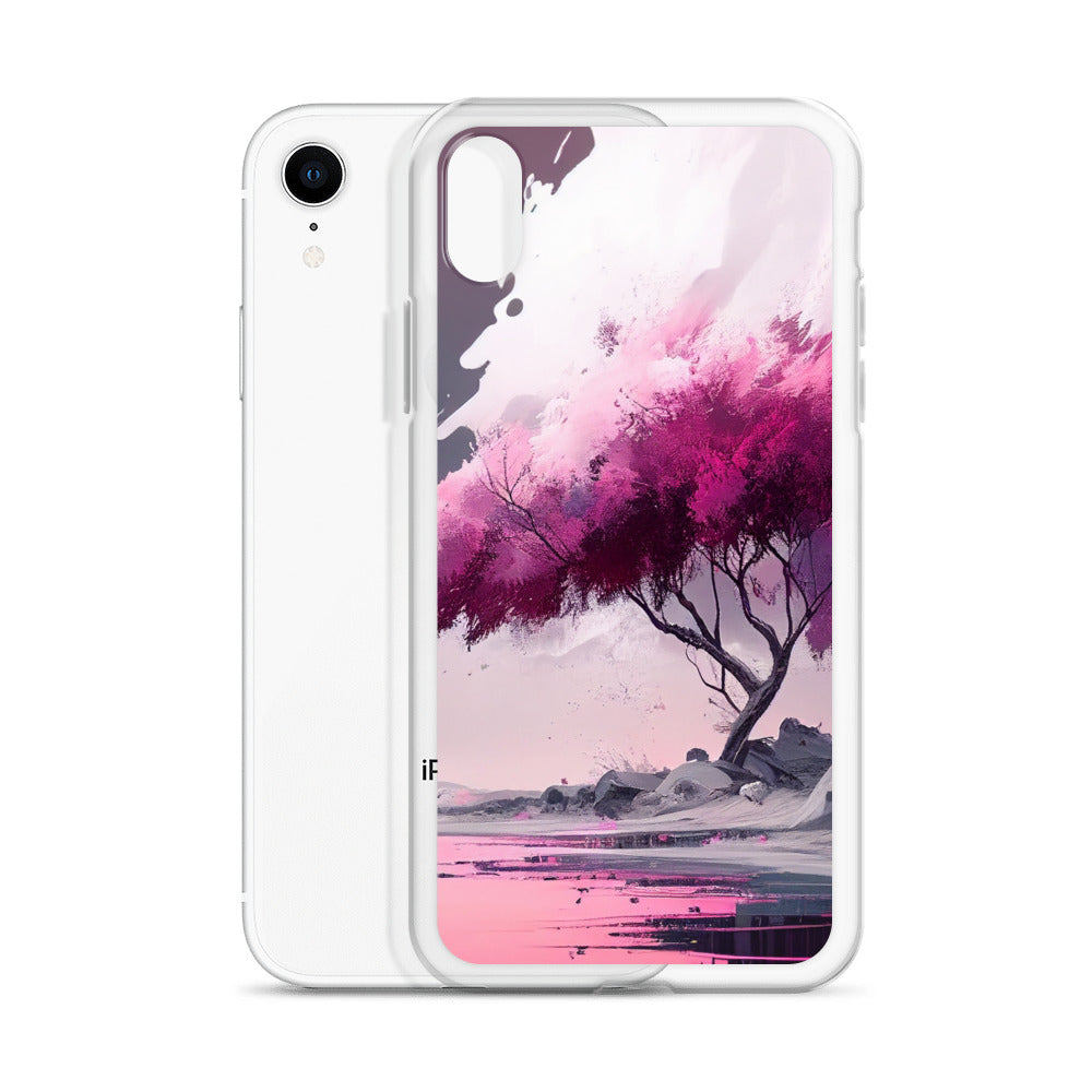Pink Zen Tree iPhone Case