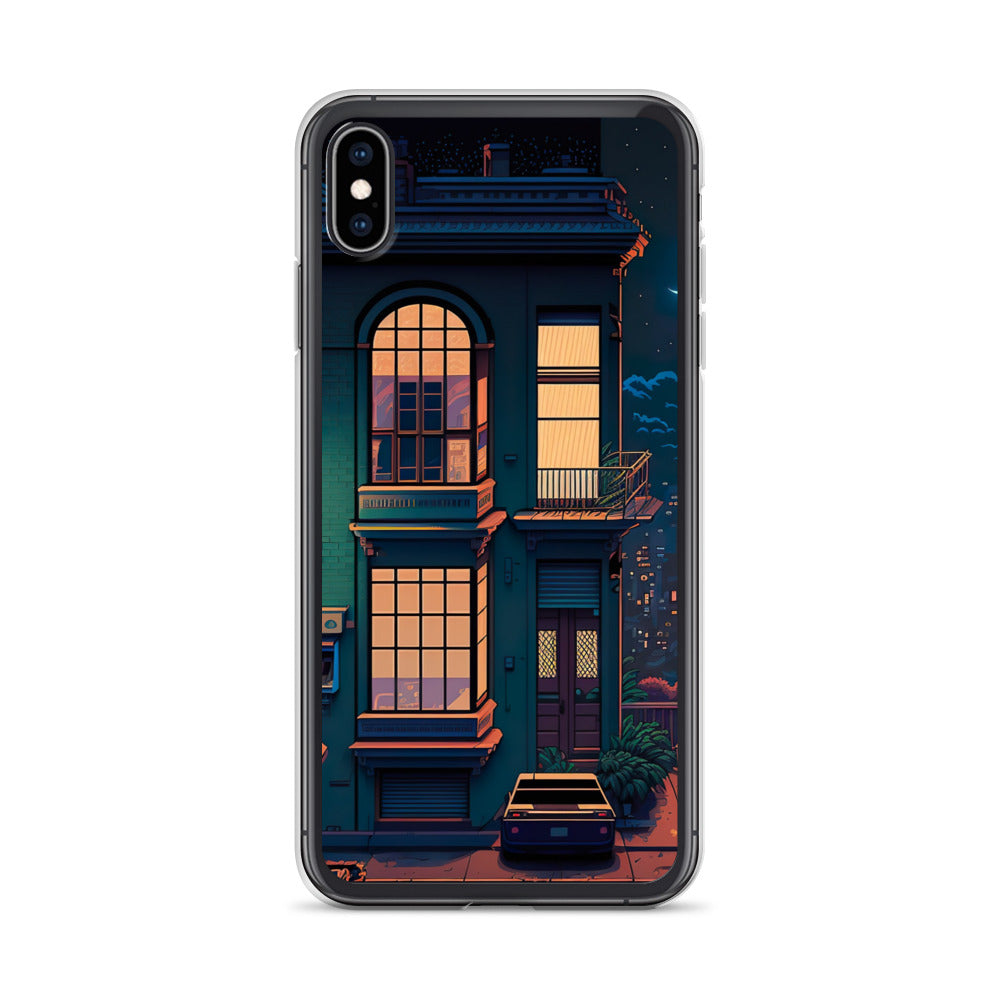 ピクセル ナイト ホーム iPhone ケース