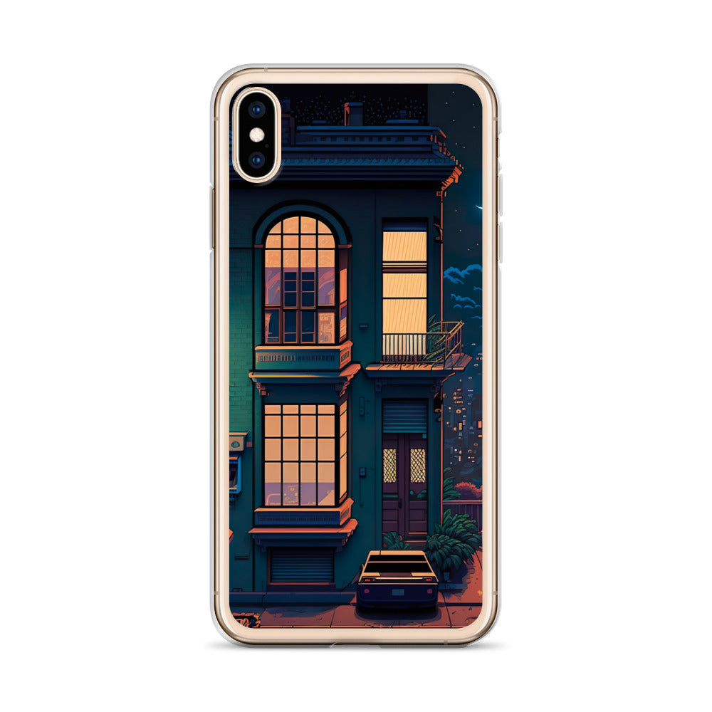 ピクセル ナイト ホーム iPhone ケース