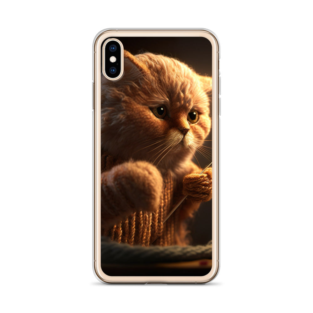 ニット猫iPhoneケース