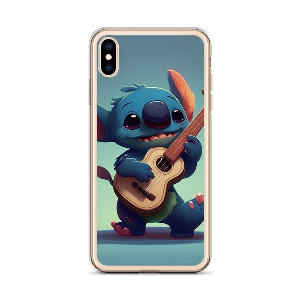 Stitch with ukulele iPhone Case