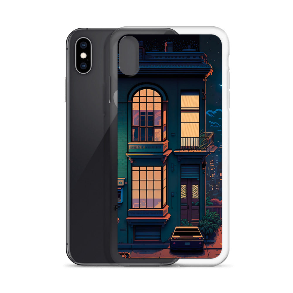 ピクセル ナイト ホーム iPhone ケース