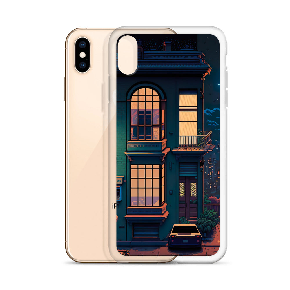 ピクセル ナイト ホーム iPhone ケース