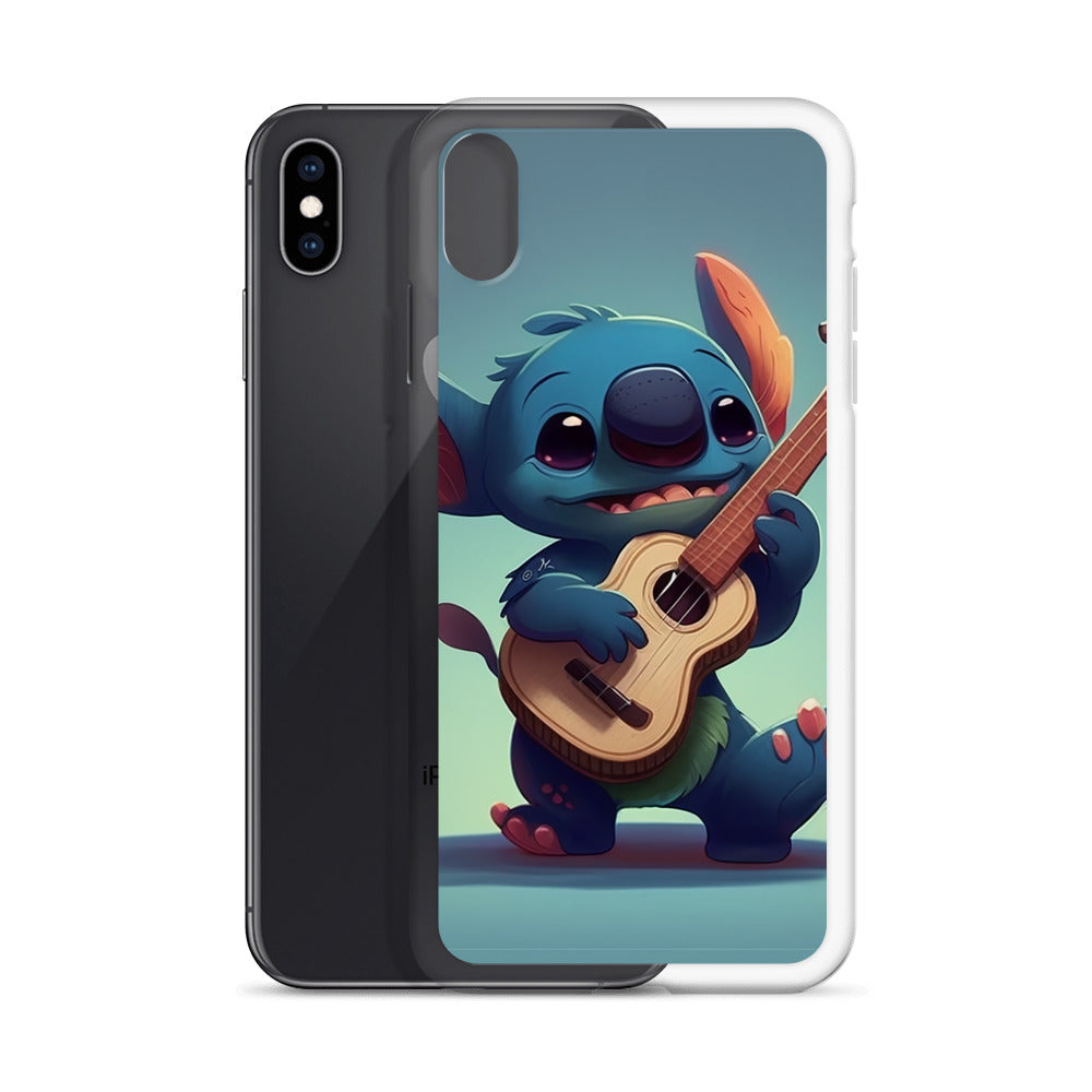 Stitch with ukulele iPhone Case