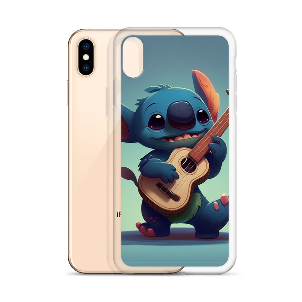 Stitch with ukulele iPhone Case