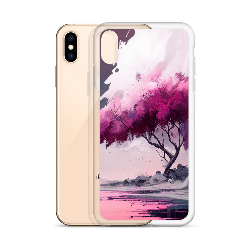 Pink Zen Tree iPhone Case