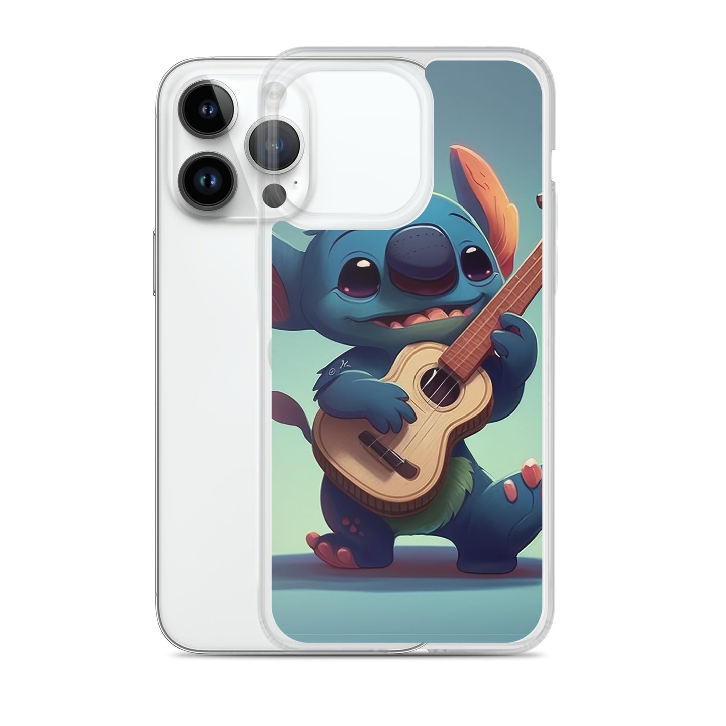 Stitch with ukulele iPhone Case