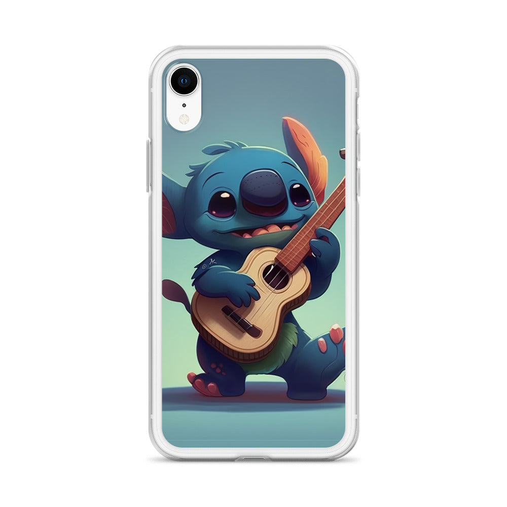 Stitch with ukulele iPhone Case