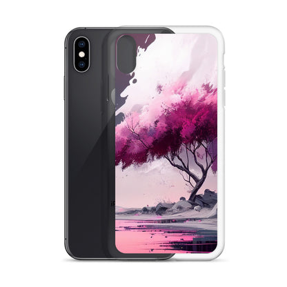 Pink Zen Tree iPhone Case